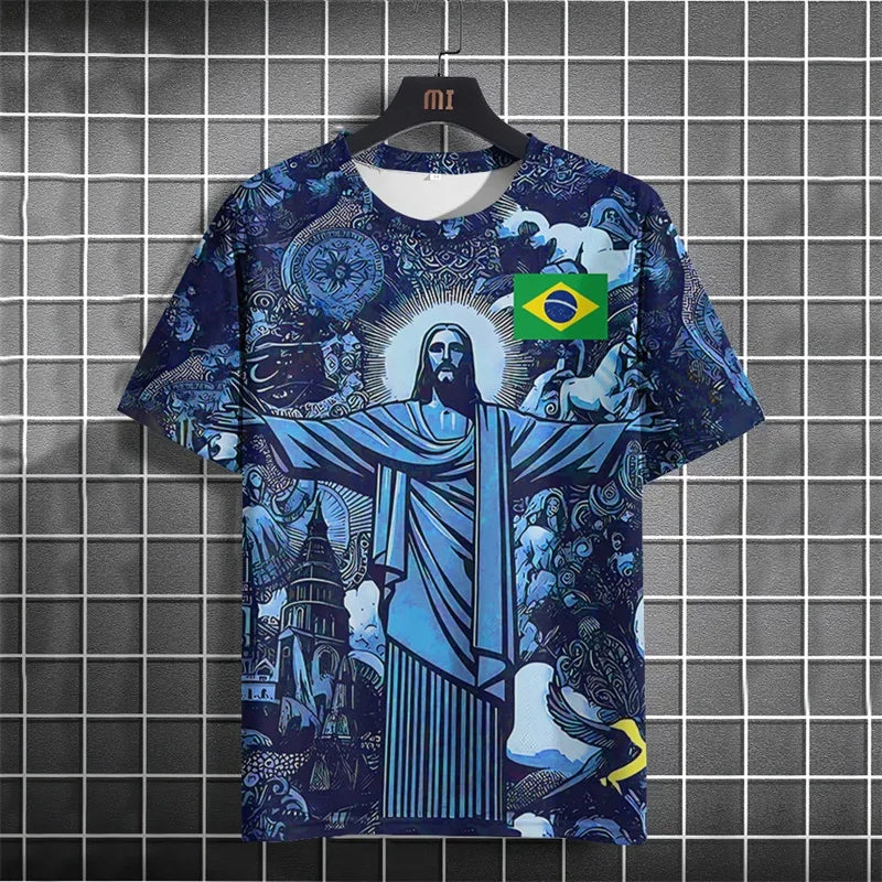 Brasilien Fußball Trikot – Sommer T-Shirt | Unisex Streetwear