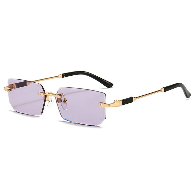 Randlose Rechteck Sonnenbrille – Streetwear Unisex | Verspiegelt | Sommer
