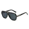 Double Bridge Pilot Sonnenbrille – Übergroß, UV400, Unisex