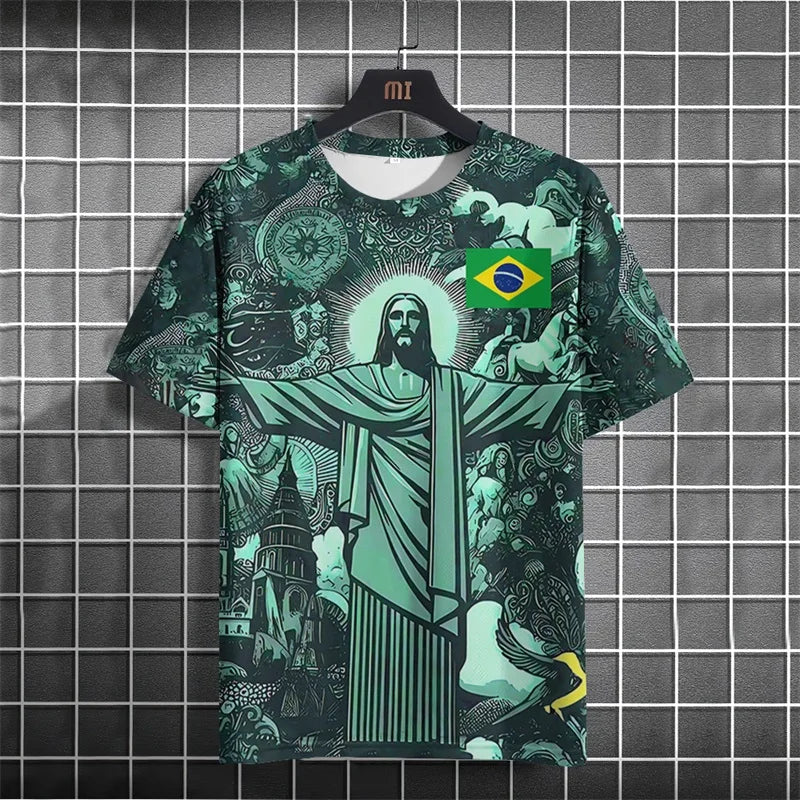 Brasilien Fußball Trikot – Sommer T-Shirt | Unisex Streetwear