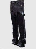 Herren Denim Schlaghose – Streetwear Patchwork Jeans S-XL