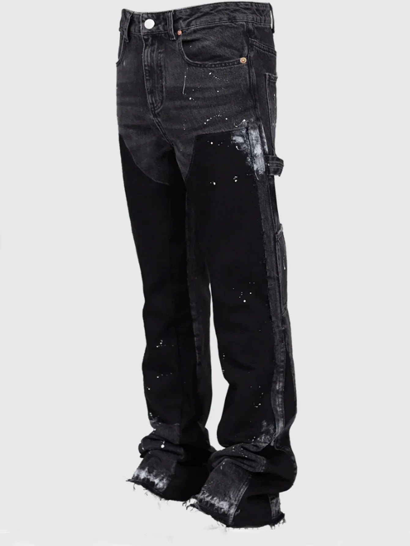 Herren Denim Schlaghose – Streetwear Patchwork Jeans S-XL