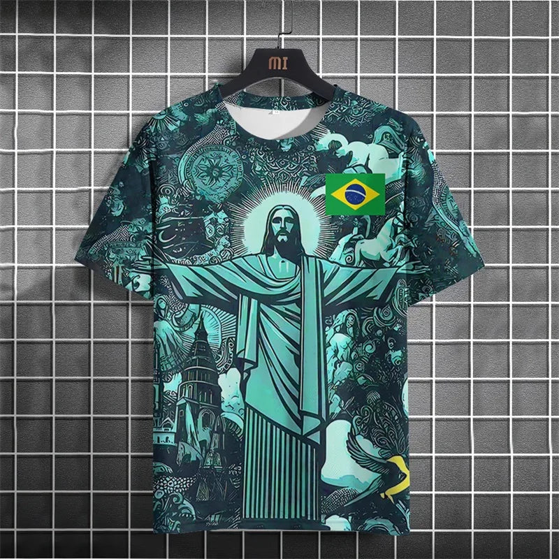 Brasilien Fußball Trikot – Sommer T-Shirt | Unisex Streetwear