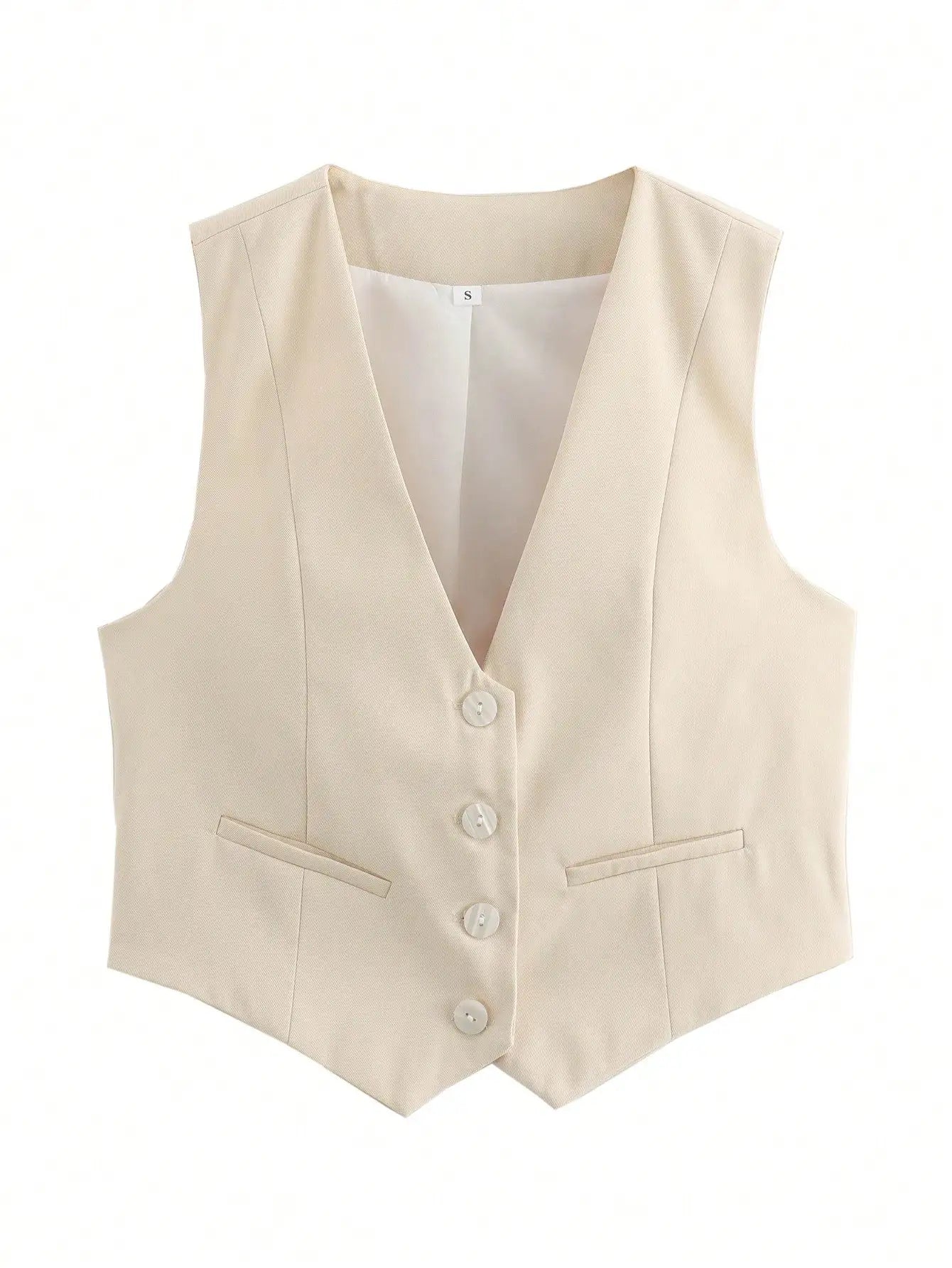 Damen Ärmellose Crop-Weste – Casual, Chic & Vielseitig
