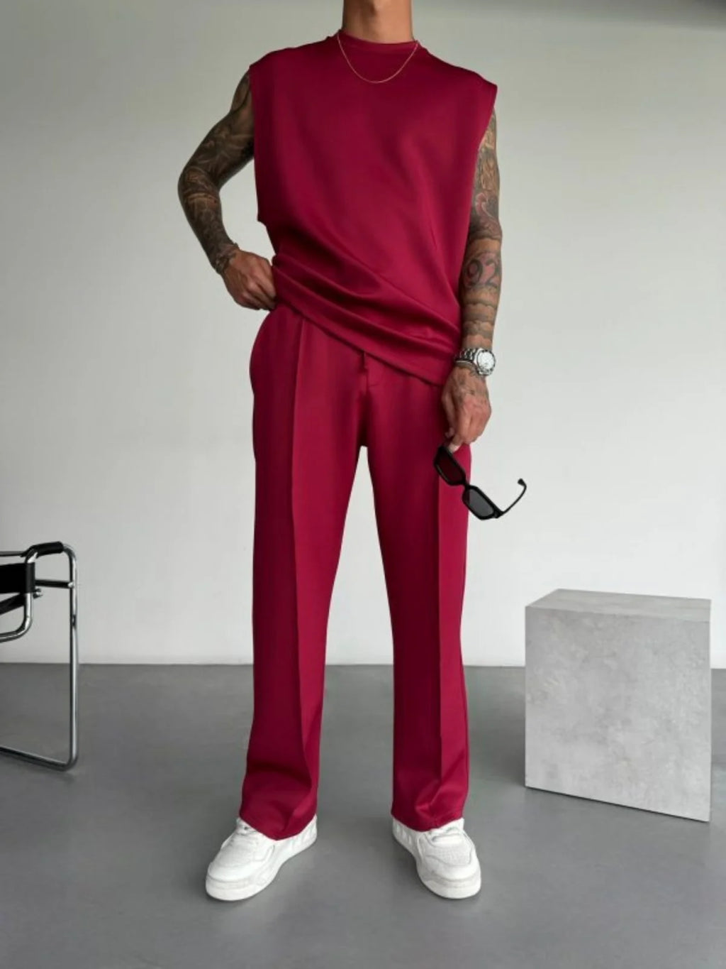 Herren Freizeithose – Leichte Sommerhose mit Farbakzenten