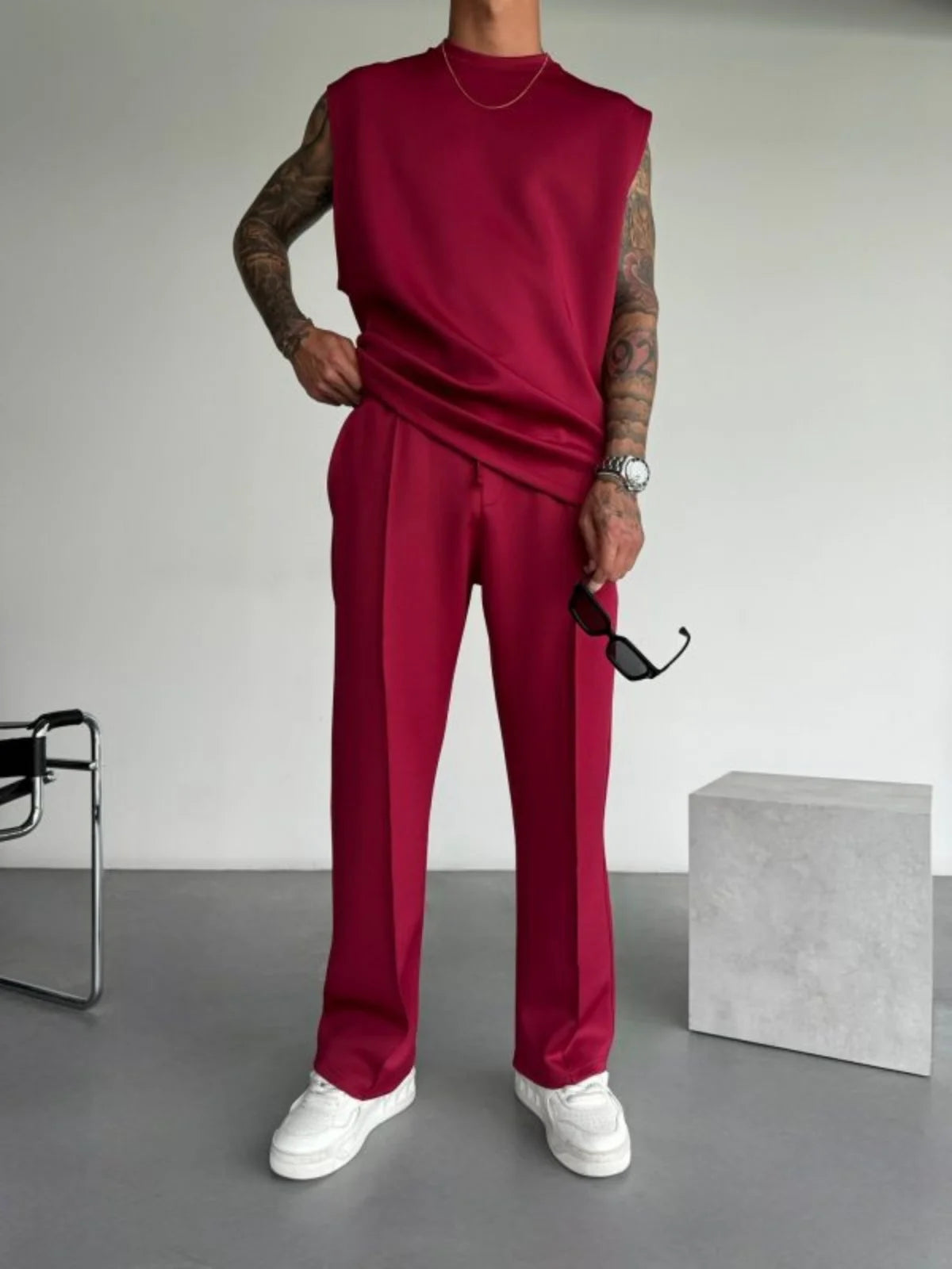 Herren Freizeithose – Leichte Sommerhose mit Farbakzenten
