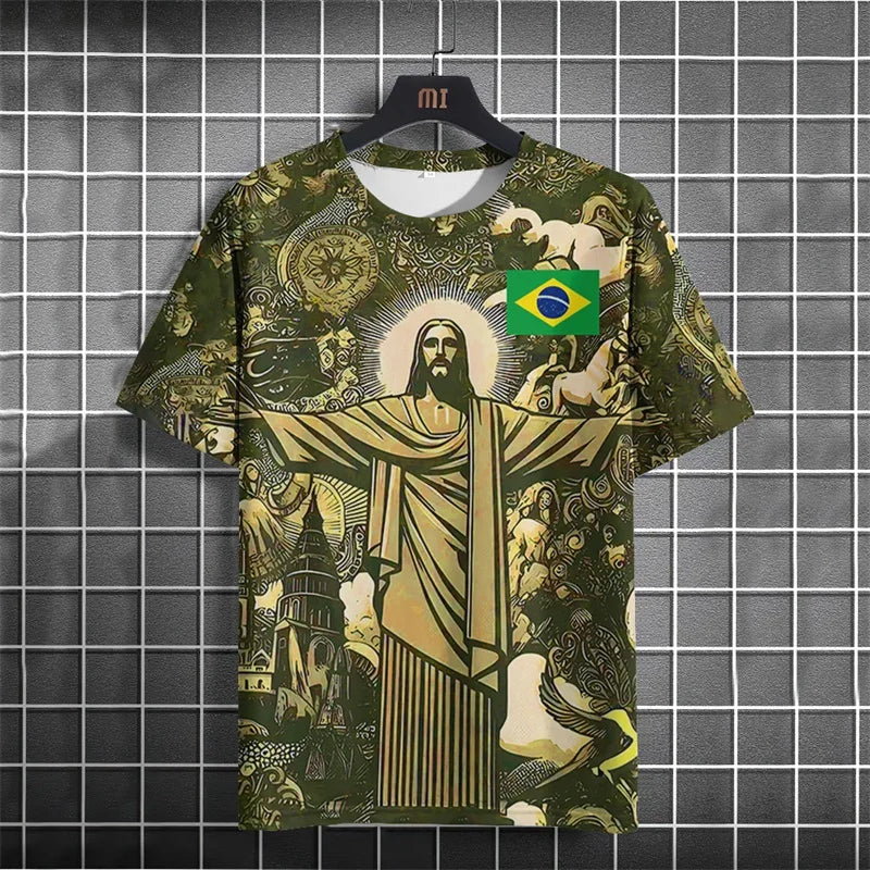 Brasilien Fußball Trikot – Sommer T-Shirt | Unisex Streetwear