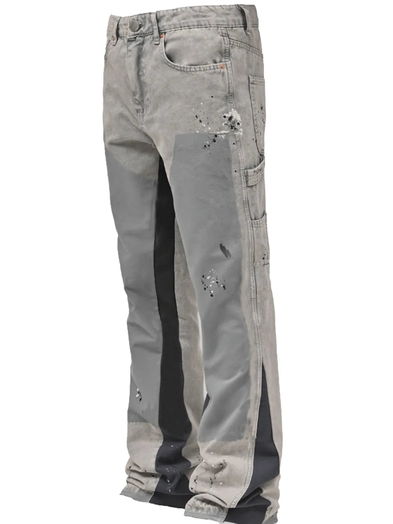 Herren Denim Schlaghose – Streetwear Patchwork Jeans S-XL