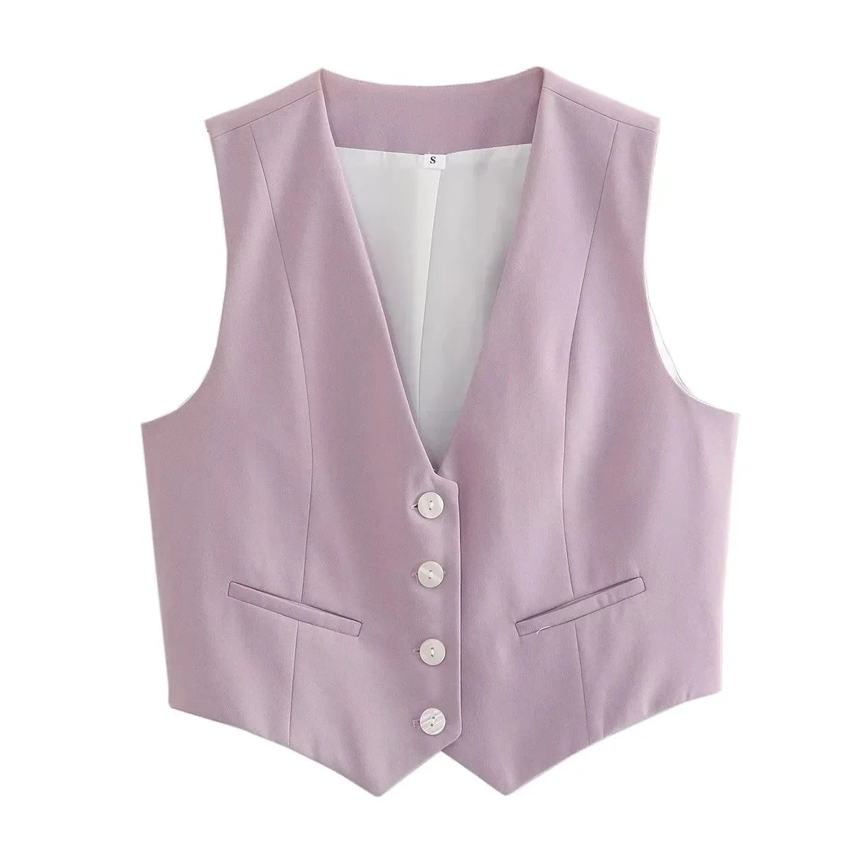 Damen Ärmellose Crop-Weste – Casual, Chic & Vielseitig