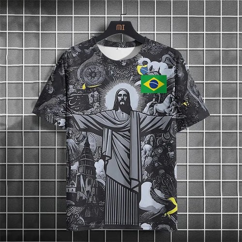 Brasilien Fußball Trikot – Sommer T-Shirt | Unisex Streetwear