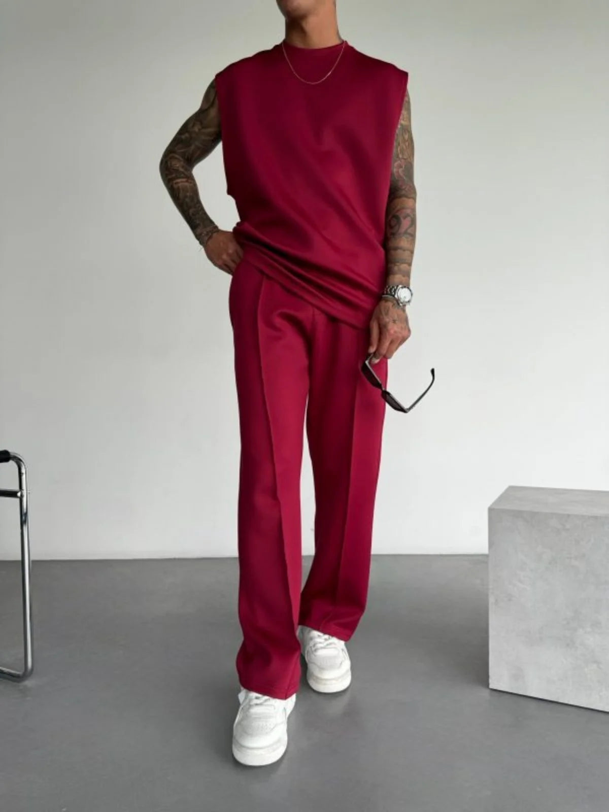 Herren Freizeithose – Leichte Sommerhose mit Farbakzenten