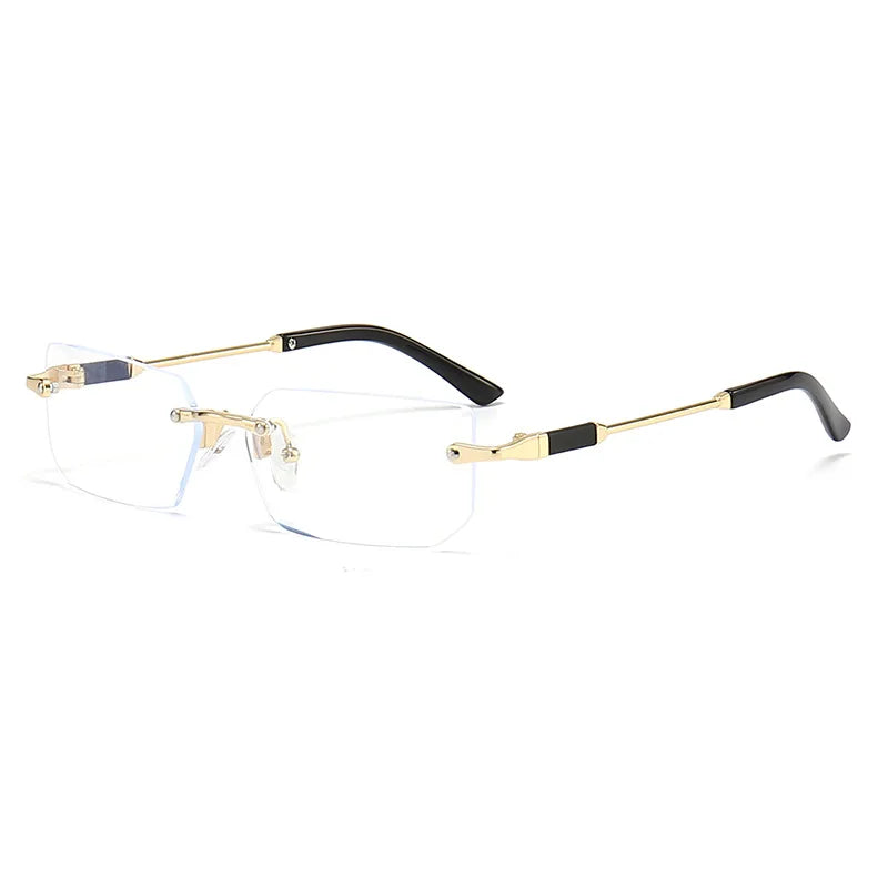Randlose Rechteck Sonnenbrille – Streetwear Unisex | Verspiegelt | Sommer