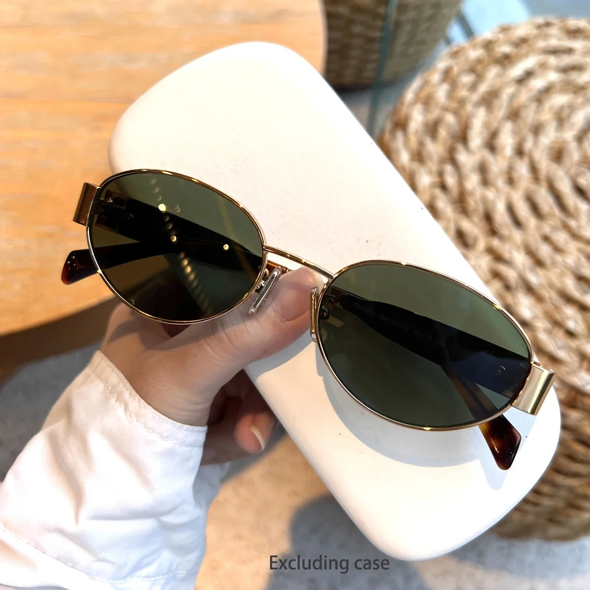 Ovale Damen Sonnenbrille mit Metallrahmen – Elegant & Trendig