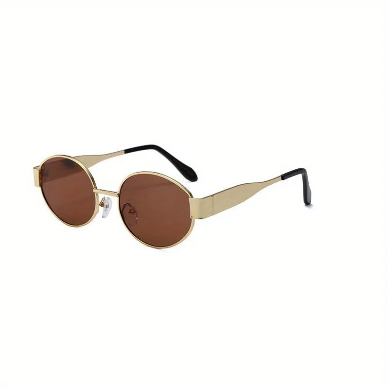 Ovale Damen Sonnenbrille mit Metallrahmen – Elegant & Trendig